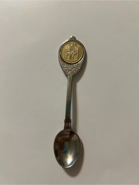 Vintage Studio G.L. Imola Italy Siena Duomo Souvenir Spoon – Gold & Silver Tone